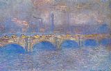 Effect Paintings - Waterloo Bridge Sunlight Effect 3 by Claude Monet